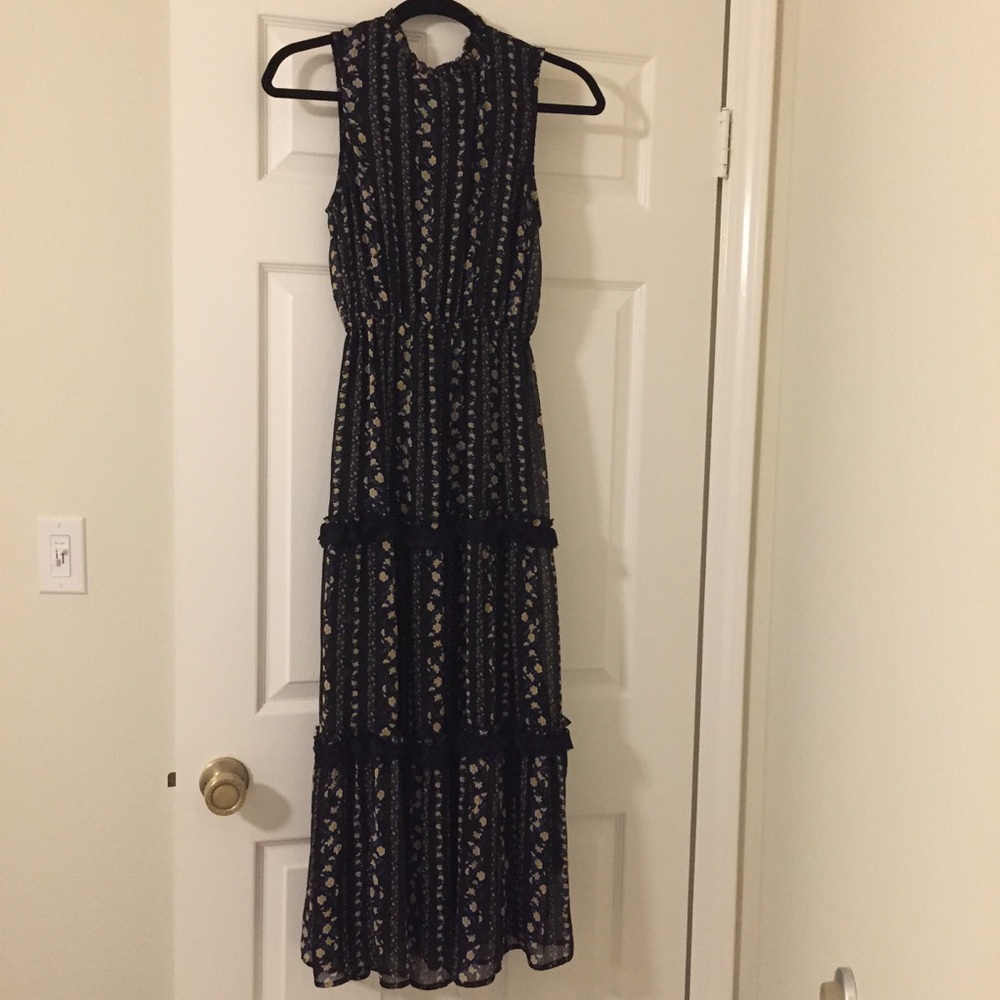 Moon River Black Maxi Dress